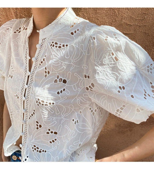Blusa de Algodón con Bordados para Mujer - Image 32