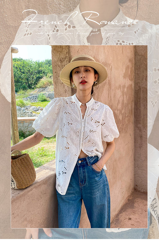 Blusa de Algodón con Bordados para Mujer - Image 39