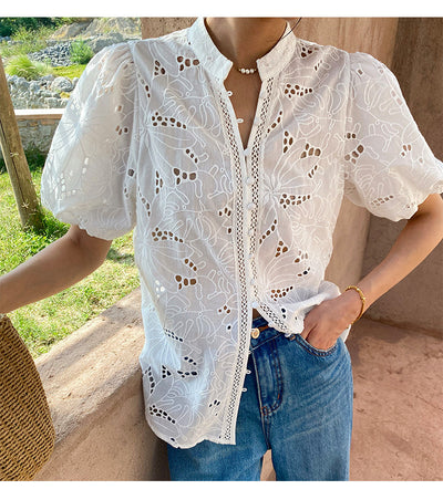 Blusa de Algodón con Bordados para Mujer - Image 41