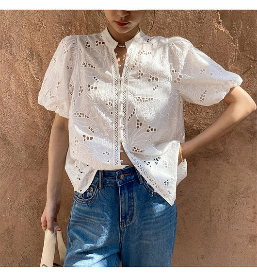 Blusa de Algodón con Bordados para Mujer - Image 42
