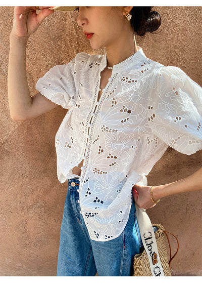 Blusa de Algodón con Bordados para Mujer - Image 44