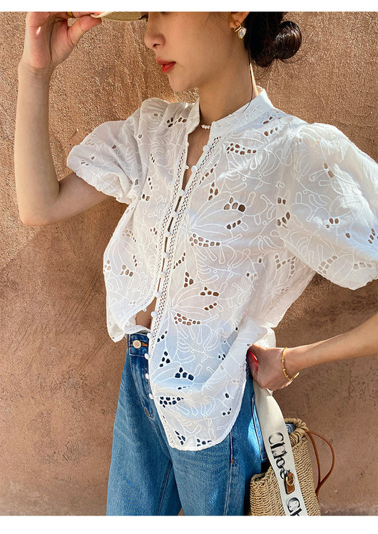 Blusa de Algodón con Bordados para Mujer - Image 44