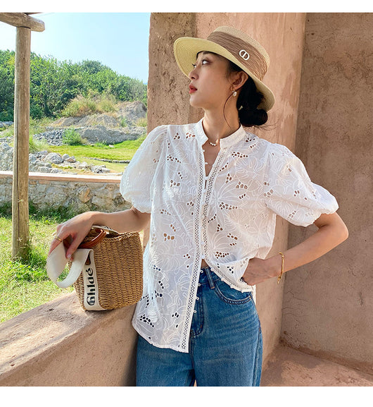 Blusa de Algodón con Bordados para Mujer - Image 46