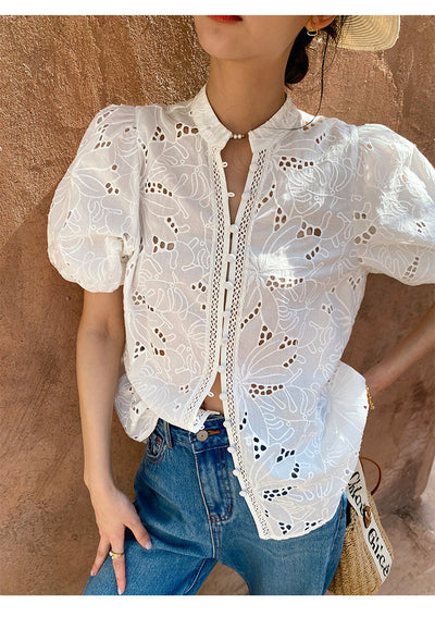 Blusa de Algodón con Bordados para Mujer - Image 48