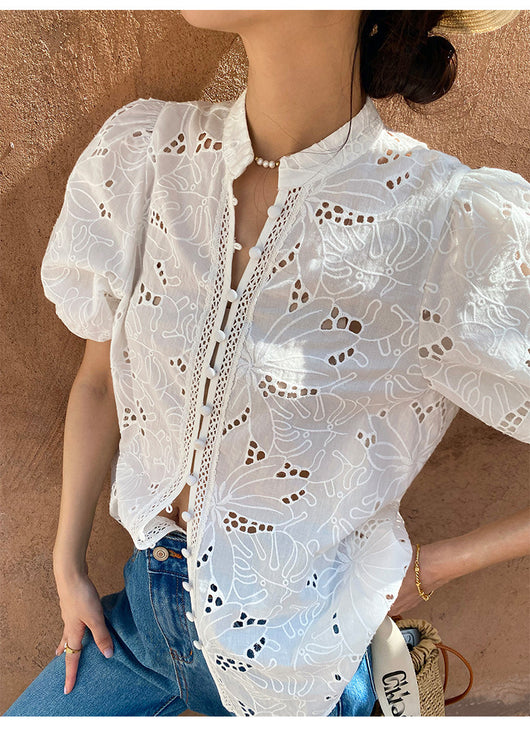 Blusa de Algodón con Bordados para Mujer - Image 50