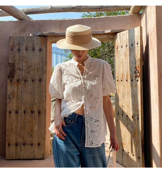 Blusa de Algodón con Bordados para Mujer - Image 51