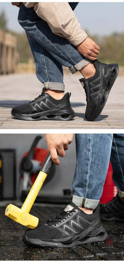 Zapatos de Protección Laboral con Puntera de Acero Transpirables y Ligeros para Todas las Estaciones - Image 6