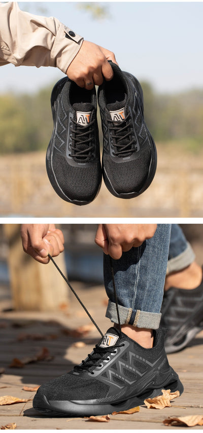Zapatos de Protección Laboral con Puntera de Acero Transpirables y Ligeros para Todas las Estaciones - Image 9