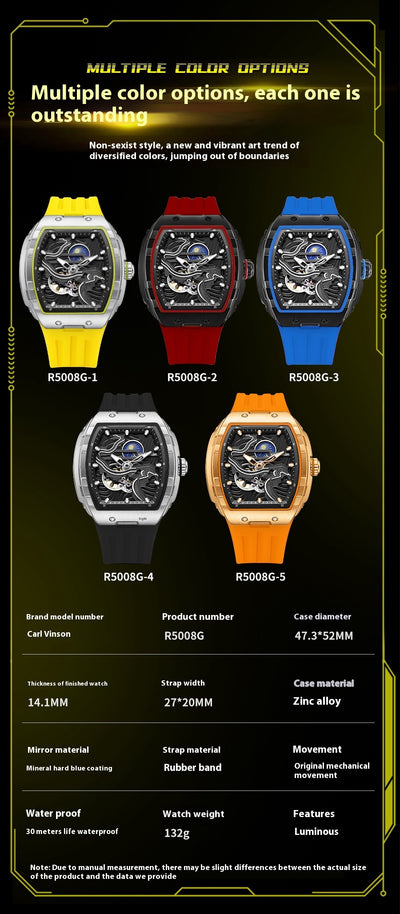 Reloj Mecánico Automático para Hombre con Esfera Hueca y Cristal Luminoso - Image 17