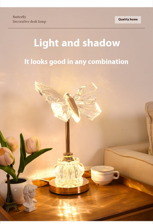 Lámpara de Mesa Mariposa para Dormitorio - Luz Ambiental Creativa - Image 7