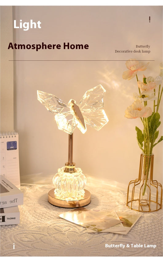 Lámpara de Mesa Mariposa para Dormitorio - Luz Ambiental Creativa - Image 8
