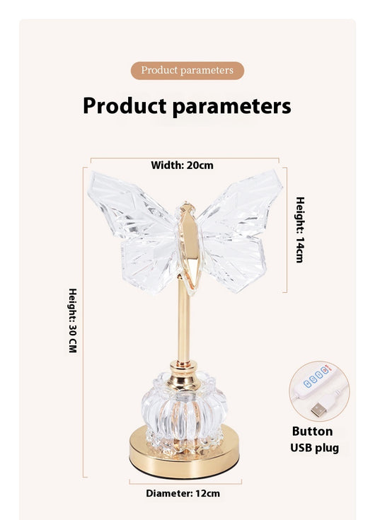 Lámpara de Mesa Mariposa para Dormitorio - Luz Ambiental Creativa - Image 11