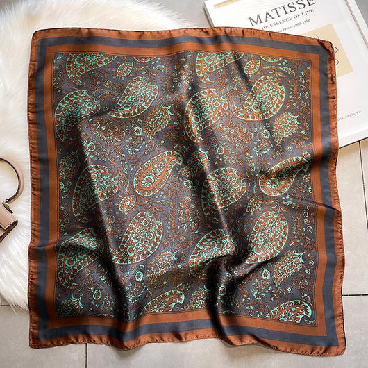 Pañuelo Vintage Cuadros Pájaros para Cuello - Diseño Clásico - Image 19