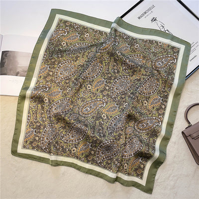 Pañuelo Vintage Cuadros Pájaros para Cuello - Diseño Clásico - Image 26