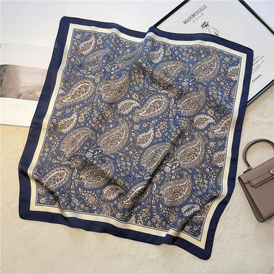 Pañuelo Vintage Cuadros Pájaros para Cuello - Diseño Clásico - Image 31