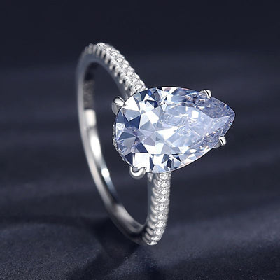 Anillo de Plata 925 con Diseño de Pera - Elegancia Europea y Americana - Image 8