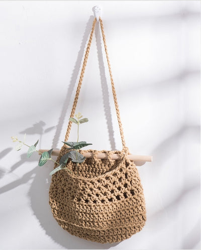 Bolsa de Red Tejida de Algodón - Decoración Mural Rústica para Dormitorio - Image 30