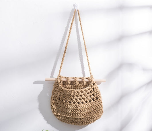 Bolsa de Red Tejida de Algodón - Decoración Mural Rústica para Dormitorio - Image 32