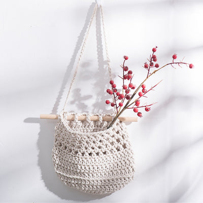 Bolsa de Red Tejida de Algodón - Decoración Mural Rústica para Dormitorio - Image 37