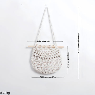 Bolsa de Red Tejida de Algodón - Decoración Mural Rústica para Dormitorio - Image 39