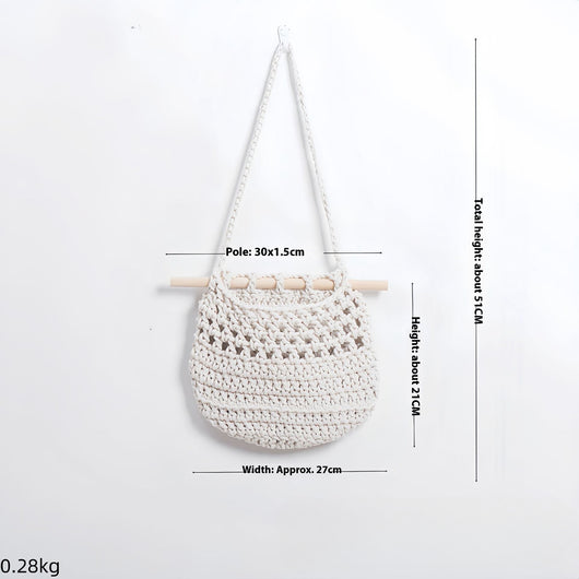 Bolsa de Red Tejida de Algodón - Decoración Mural Rústica para Dormitorio - Image 39