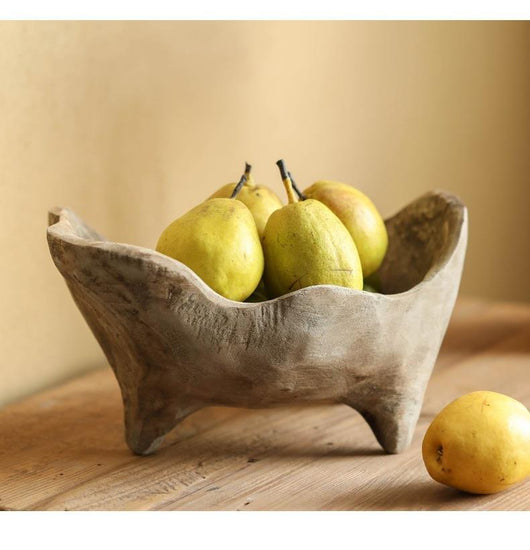 Bandeja de Madera Maciza con Patas - Diseño Irregular para Pan y Frutas - Image 20