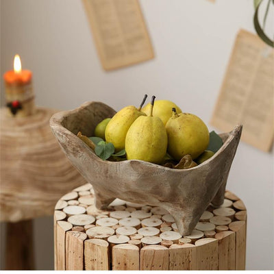 Bandeja de Madera Maciza con Patas - Diseño Irregular para Pan y Frutas - Image 21