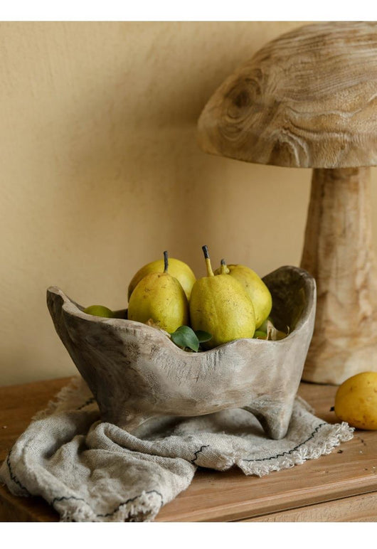 Bandeja de Madera Maciza con Patas - Diseño Irregular para Pan y Frutas - Image 23