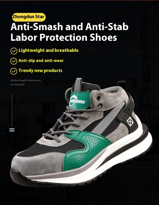 Zapatos de Protección Laboral Antiaplastamiento y Antipenetración para Sitios de Construcción - Image 14