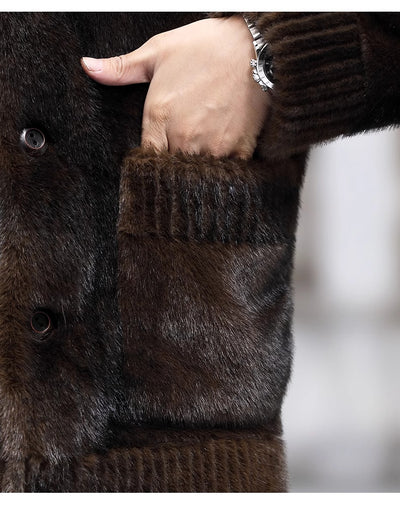 Abrigo de Chenilla con Pelaje para Hombre - Image 38