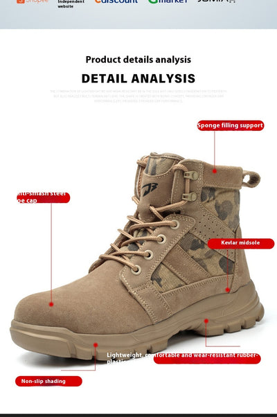 Botas de Combate Protectoras con Punta de Acero y Protección Antipunzante - Image 9
