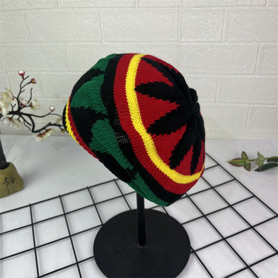Boina de Lana Tejida a Mano - Diseño Bloques de Color Jamaica - Image 18