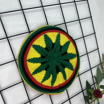 Boina de Lana Tejida a Mano - Diseño Bloques de Color Jamaica - Image 19