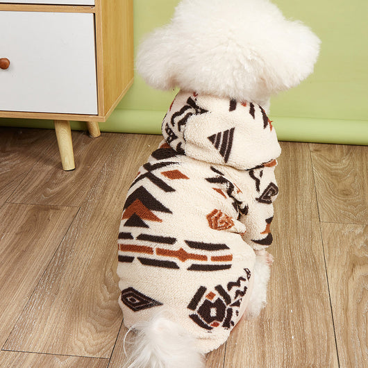 Suéter Cálido con Capucha Estampado Totem para Mascotas - Image 16