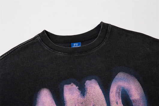 Camiseta Manga Corta Estampado Graffiti Relajado para Hombre - Image 16