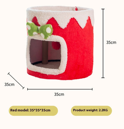 Árbol Rascador Doble para Gatos - Nido Cuatro Estaciones Universal - Image 18