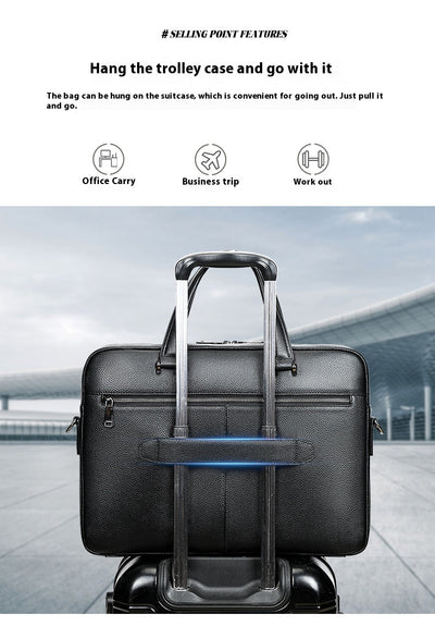 Maletín Ejecutivo Horizontal de Cuero Genuino - Capacidad Grande para Laptop 17 Pulgadas - Image 11