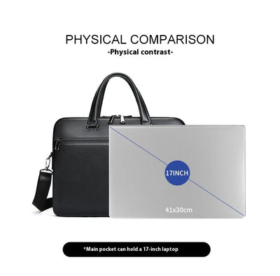 Maletín Ejecutivo Horizontal de Cuero Genuino - Capacidad Grande para Laptop 17 Pulgadas - Image 15