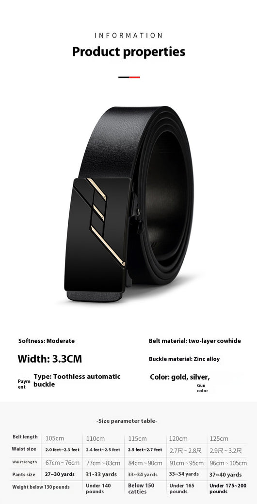 Cinturón de Cuero Automático para Hombre - Hebilla Inteligente Casual y Ejecutivo - Image 24