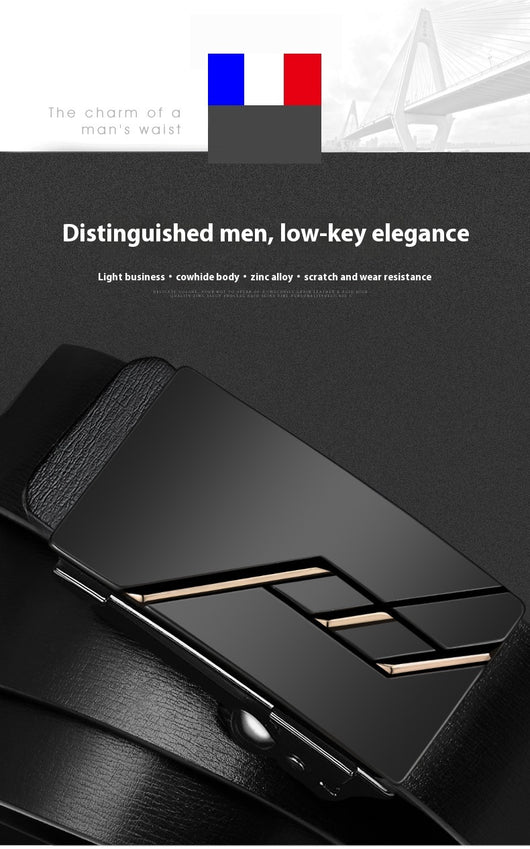 Cinturón de Cuero Automático para Hombre - Hebilla Inteligente Casual y Ejecutivo - Image 38