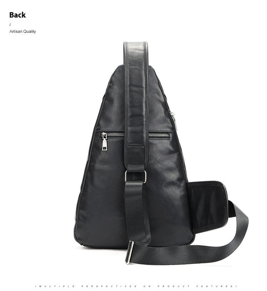Bolsa de Pecho Cuero Genuino Gran Capacidad Messenger Crossbody Estilo Vintage - Image 15