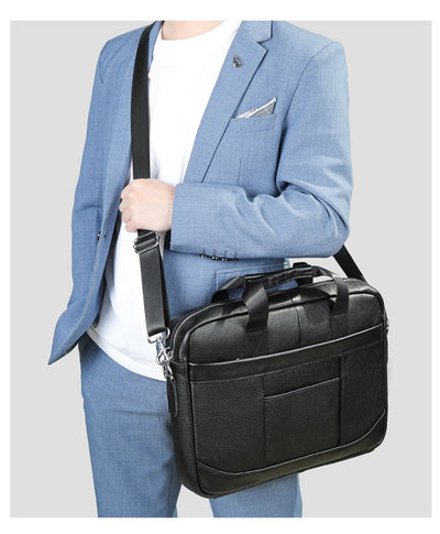 Bolsa Crossbody de Cuero para Documentos Profesionales - Maletín Casual para Computadora - Image 8