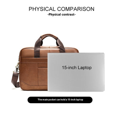 Bolsa Crossbody de Cuero para Documentos Profesionales - Maletín Casual para Computadora - Image 10