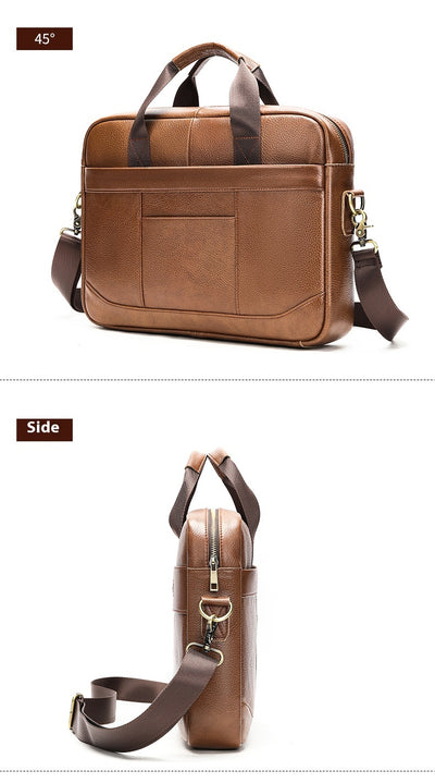 Bolsa Crossbody de Cuero para Documentos Profesionales - Maletín Casual para Computadora - Image 12