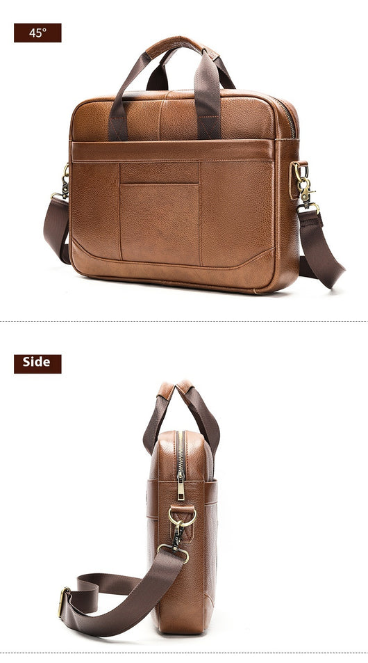 Bolsa Crossbody de Cuero para Documentos Profesionales - Maletín Casual para Computadora - Image 12