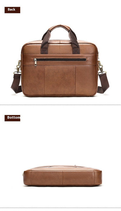 Bolsa Crossbody de Cuero para Documentos Profesionales - Maletín Casual para Computadora - Image 13