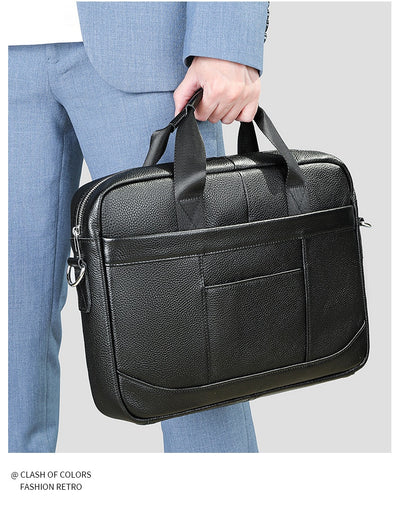 Bolsa Crossbody de Cuero para Documentos Profesionales - Maletín Casual para Computadora - Image 15