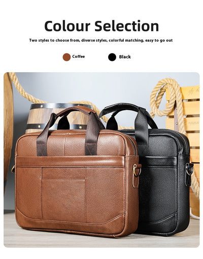 Bolsa Crossbody de Cuero para Documentos Profesionales - Maletín Casual para Computadora - Image 17