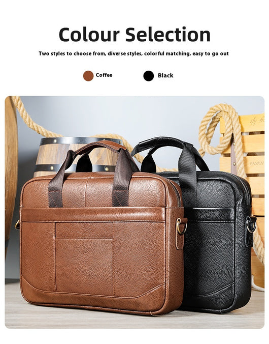 Bolsa Crossbody de Cuero para Documentos Profesionales - Maletín Casual para Computadora - Image 17