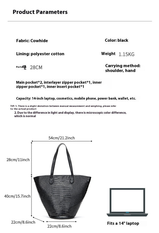 Bolsa Tote Estampado Cocodrilo Gran Capacidad Cilíndrica Diseño Premium - Image 7